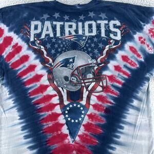 New England Patriots Shirt Mens 2XL NFL Football Team Apparel Tie Dye Tee